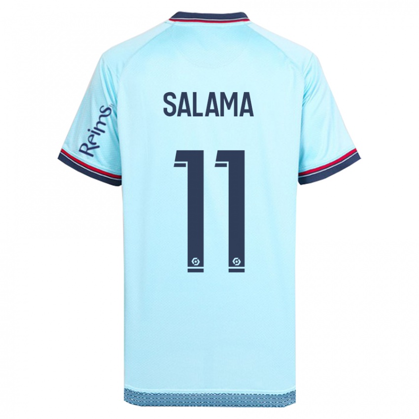 Niño Camiseta Amine Salama #11 Cielo Azul 2ª Equipación 2023/24 La Camisa