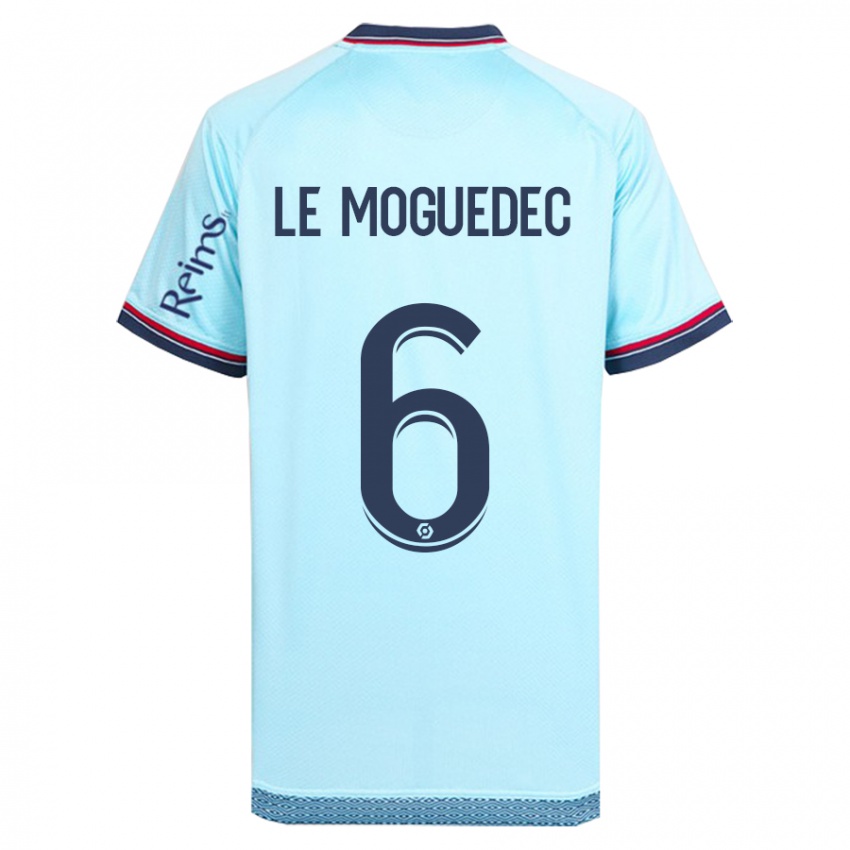 Niño Camiseta Anaële Le Moguédec #6 Cielo Azul 2ª Equipación 2023/24 La Camisa