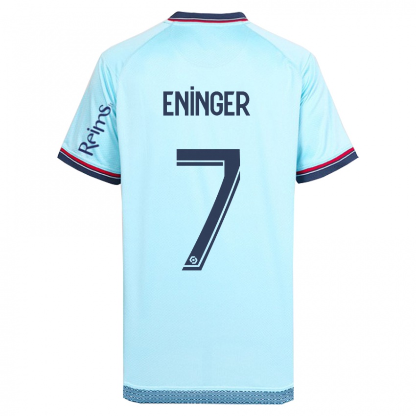 Niño Camiseta Thelma Eninger #7 Cielo Azul 2ª Equipación 2023/24 La Camisa