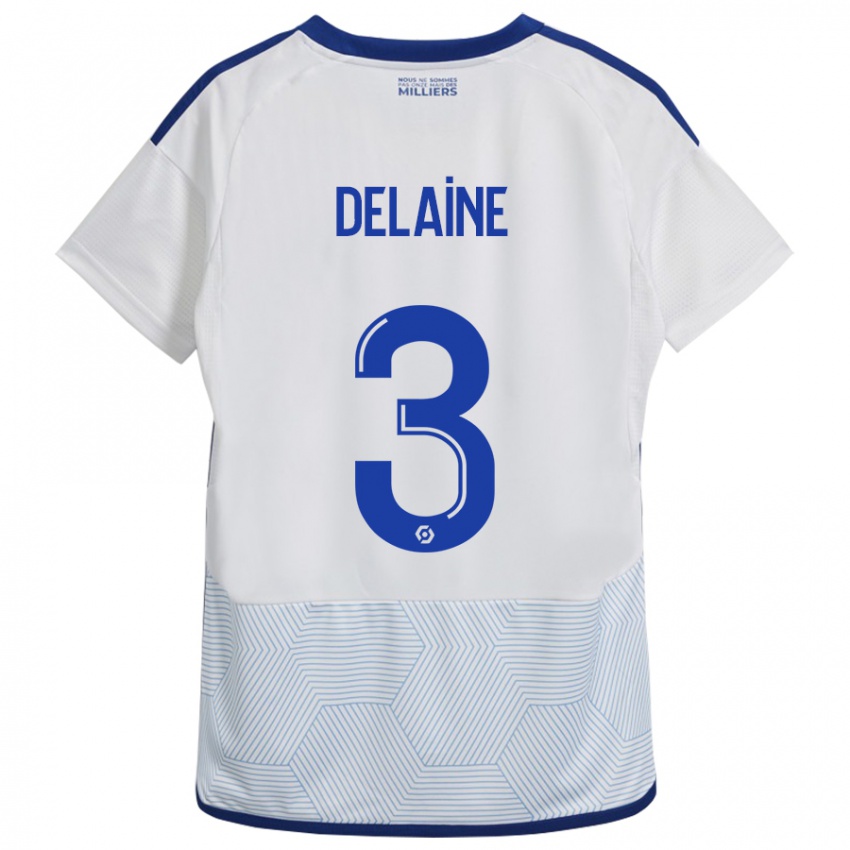 Niño Camiseta Thomas Delaine #3 Blanco 2ª Equipación 2023/24 La Camisa