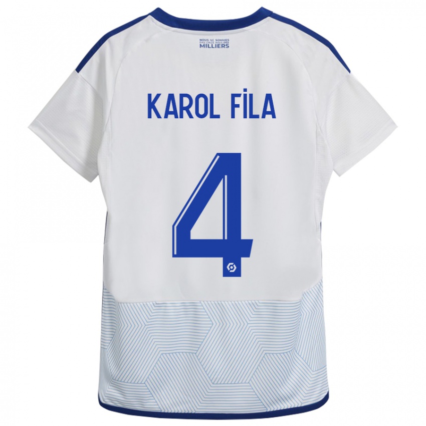 Niño Camiseta Karol Fila #4 Blanco 2ª Equipación 2023/24 La Camisa