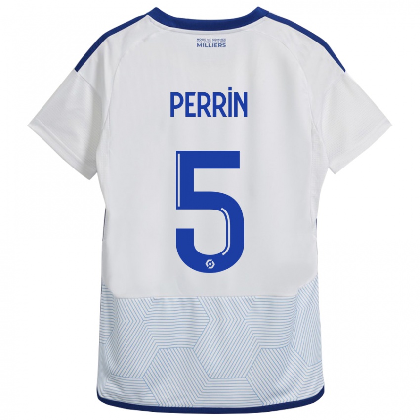 Niño Camiseta Lucas Perrin #5 Blanco 2ª Equipación 2023/24 La Camisa