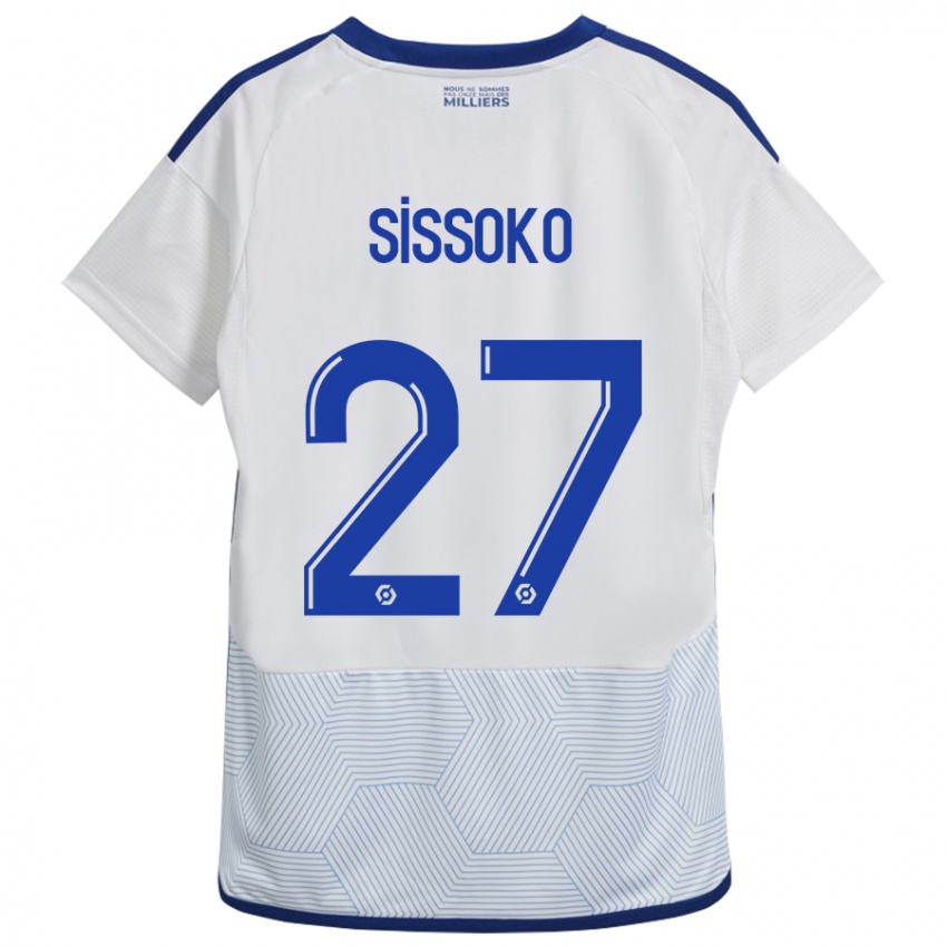 Niño Camiseta Ibrahima Sissoko #27 Blanco 2ª Equipación 2023/24 La Camisa
