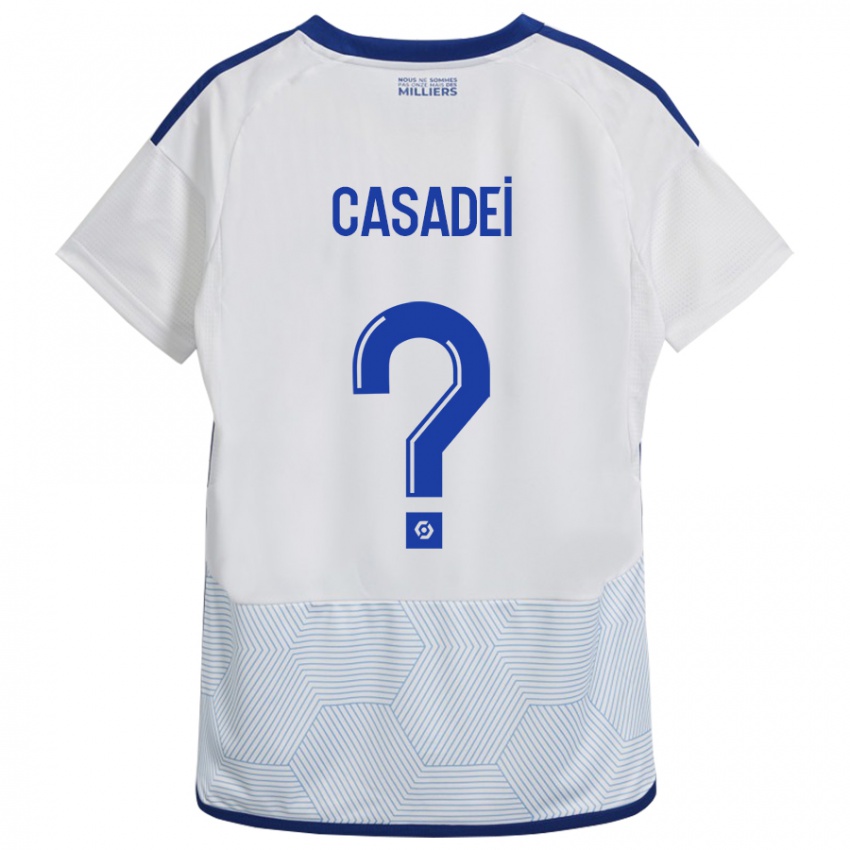 Niño Camiseta Alexis Casadei #0 Blanco 2ª Equipación 2023/24 La Camisa