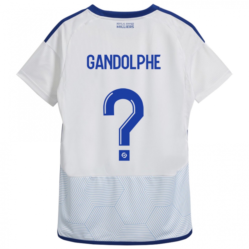 Niño Camiseta Adrien Gandolphe #0 Blanco 2ª Equipación 2023/24 La Camisa