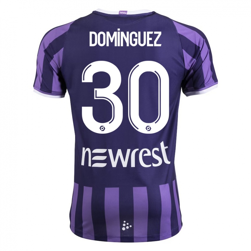 Niño Camiseta Álex Domínguez #30 Morado 2ª Equipación 2023/24 La Camisa