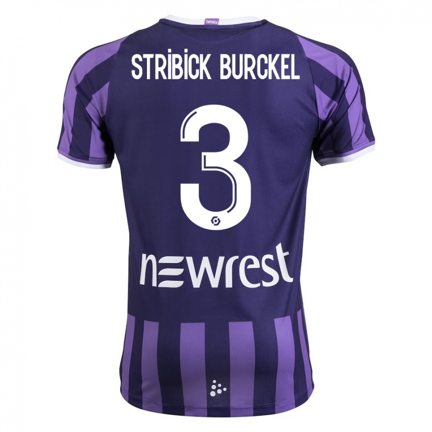 Niño Camiseta Laetitia Stribick-Burckel #3 Morado 2ª Equipación 2023/24 La Camisa