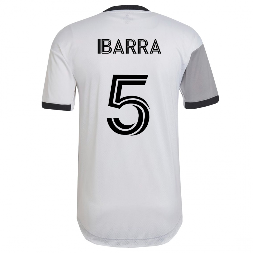 Niño Camiseta Franco Ibarra #5 Blanco 2ª Equipación 2023/24 La Camisa