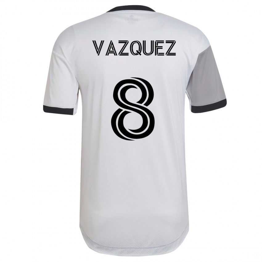 Niño Camiseta Víctor Vázquez #8 Blanco 2ª Equipación 2023/24 La Camisa