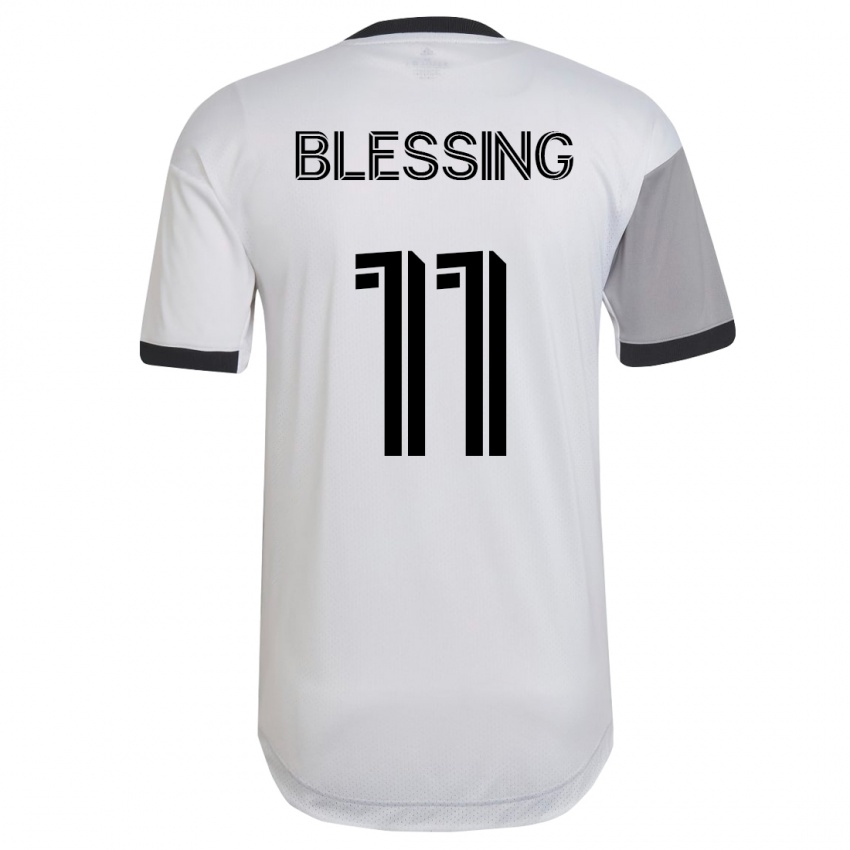 Niño Camiseta Latif Blessing #11 Blanco 2ª Equipación 2023/24 La Camisa
