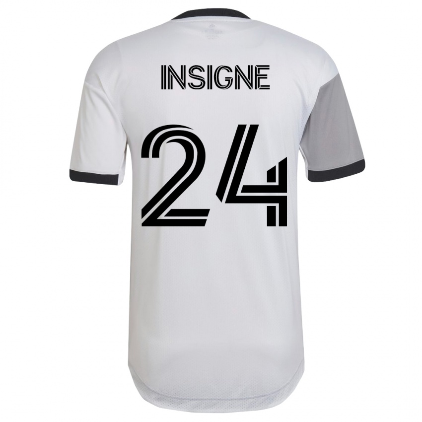 Niño Camiseta Lorenzo Insigne #24 Blanco 2ª Equipación 2023/24 La Camisa