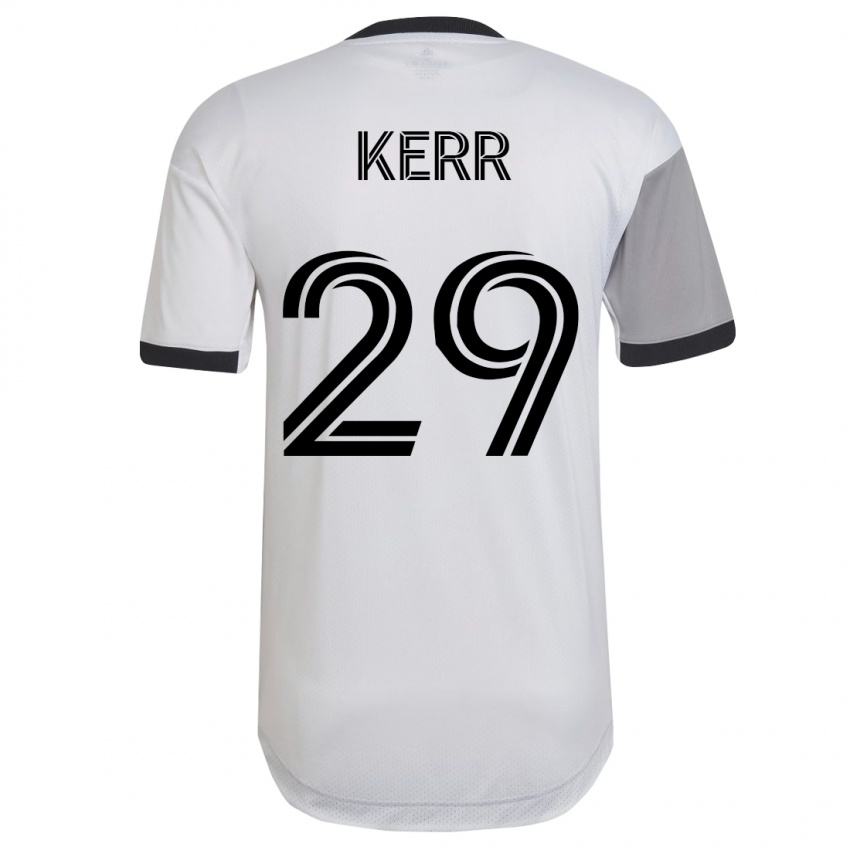 Niño Camiseta Deandre Kerr #29 Blanco 2ª Equipación 2023/24 La Camisa