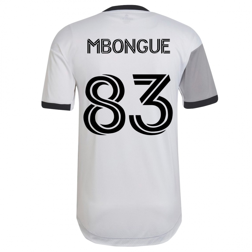 Niño Camiseta Hugo Mbongue #83 Blanco 2ª Equipación 2023/24 La Camisa
