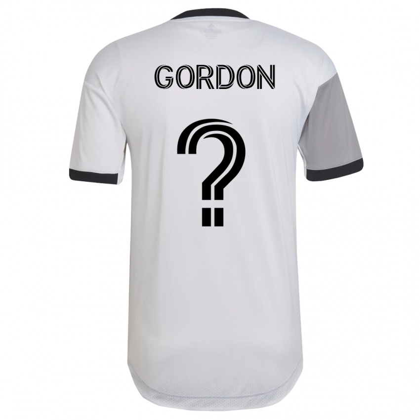 Niño Camiseta Joshua Gordon #0 Blanco 2ª Equipación 2023/24 La Camisa