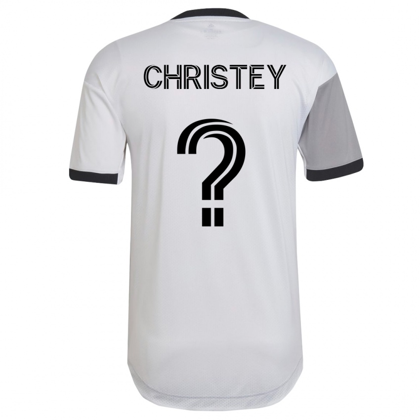 Niño Camiseta Quentin Christey #0 Blanco 2ª Equipación 2023/24 La Camisa