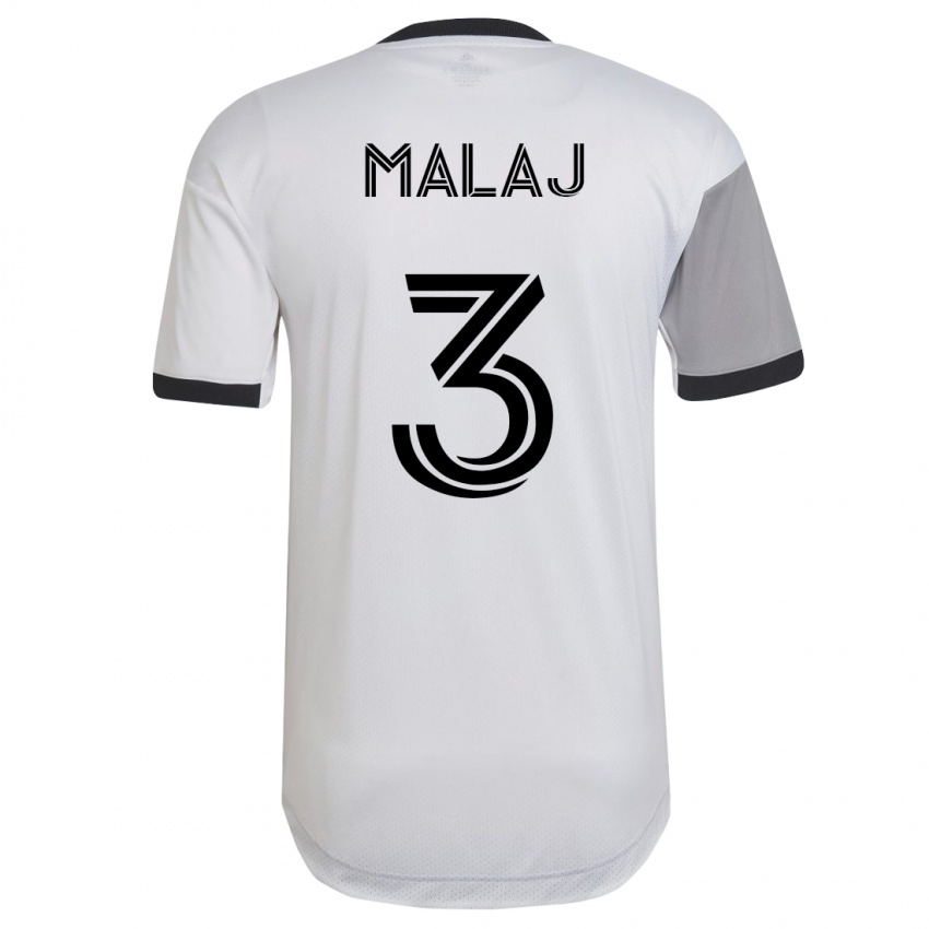 Niño Camiseta Albert Malaj #3 Blanco 2ª Equipación 2023/24 La Camisa