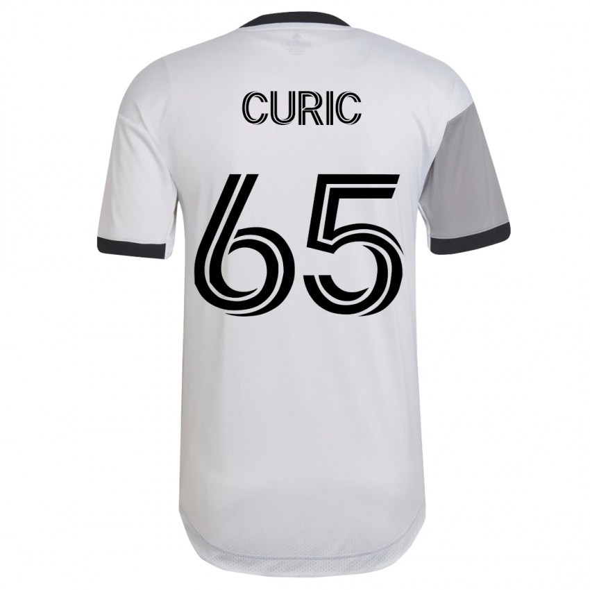 Niño Camiseta Antony Curic #65 Blanco 2ª Equipación 2023/24 La Camisa