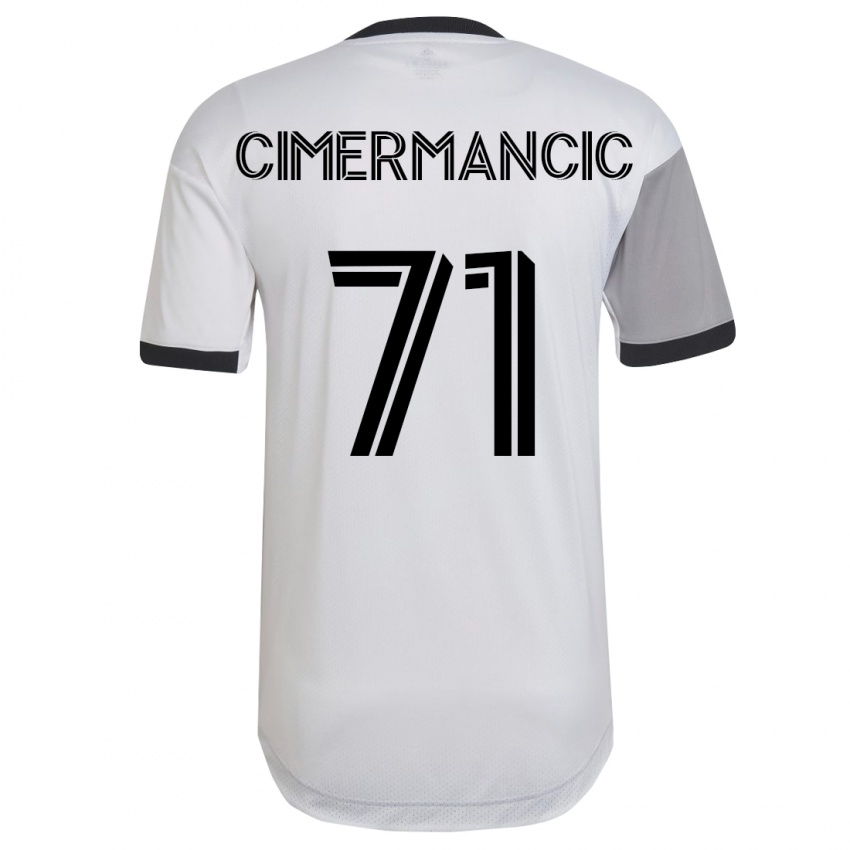 Niño Camiseta Markus Cimermancic #71 Blanco 2ª Equipación 2023/24 La Camisa