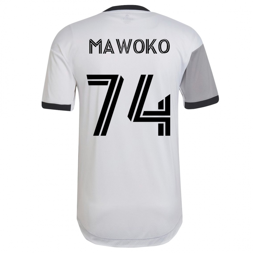 Niño Camiseta Kundai Mawoko #74 Blanco 2ª Equipación 2023/24 La Camisa