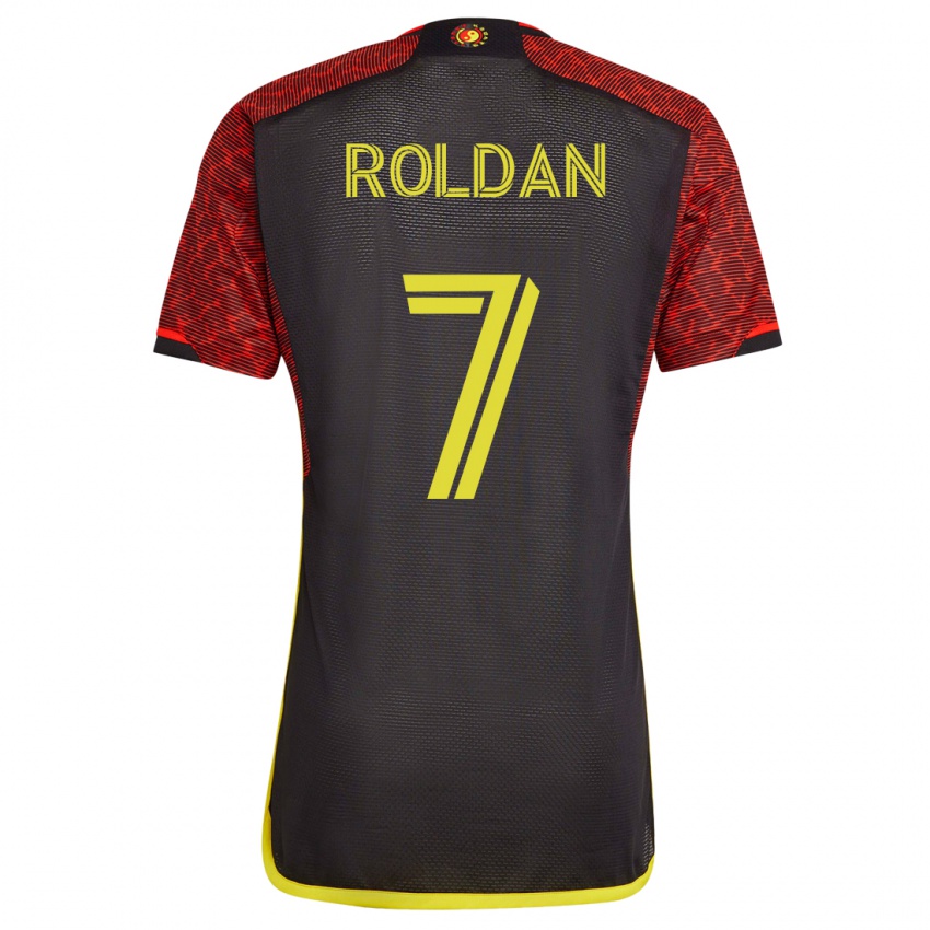Niño Camiseta Cristian Roldán #7 Naranja 2ª Equipación 2023/24 La Camisa