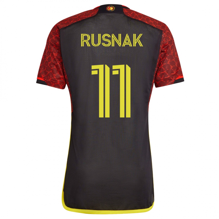 Niño Camiseta Albert Rusnák #11 Naranja 2ª Equipación 2023/24 La Camisa