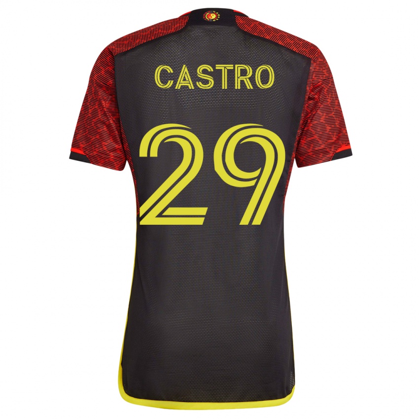 Niño Camiseta Jacob Castro #29 Naranja 2ª Equipación 2023/24 La Camisa