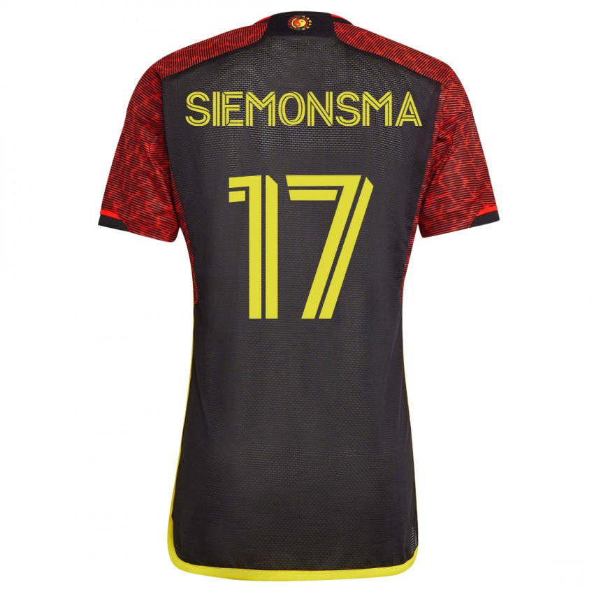 Niño Camiseta Sianna Siemonsma #17 Naranja 2ª Equipación 2023/24 La Camisa