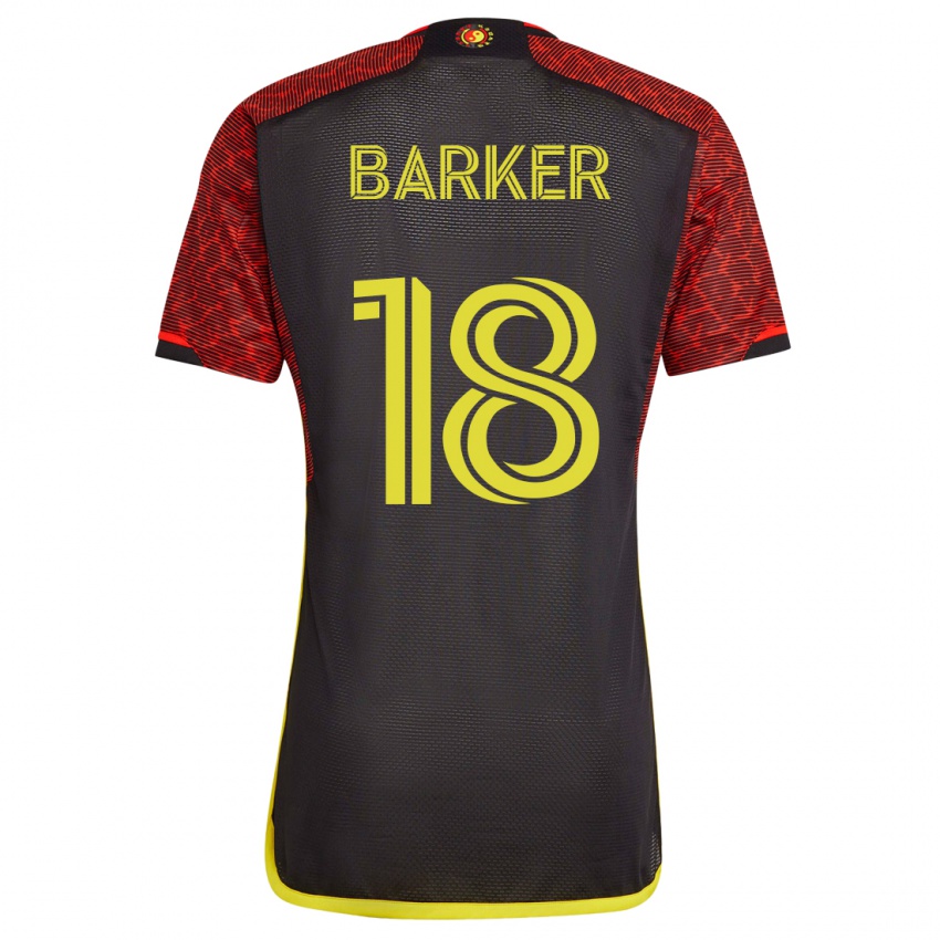 Niño Camiseta Alicia Barker #18 Naranja 2ª Equipación 2023/24 La Camisa