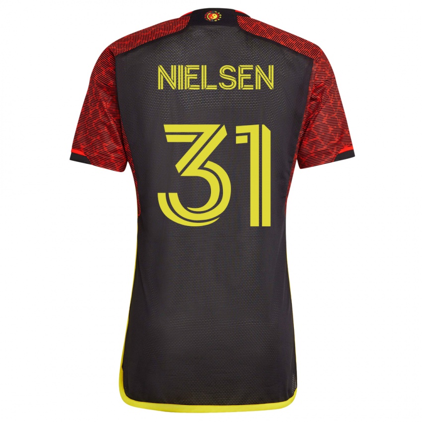 Niño Camiseta Madeline Nielsen #31 Naranja 2ª Equipación 2023/24 La Camisa