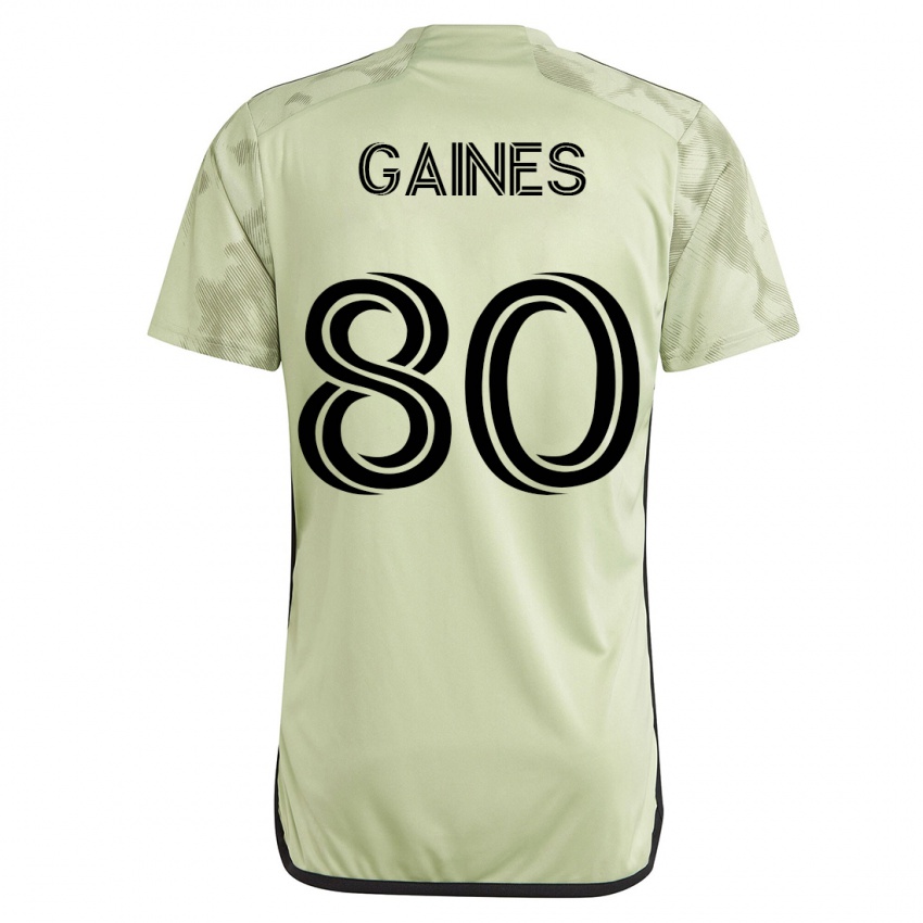 Niño Camiseta Julian Gaines #80 Verde 2ª Equipación 2023/24 La Camisa