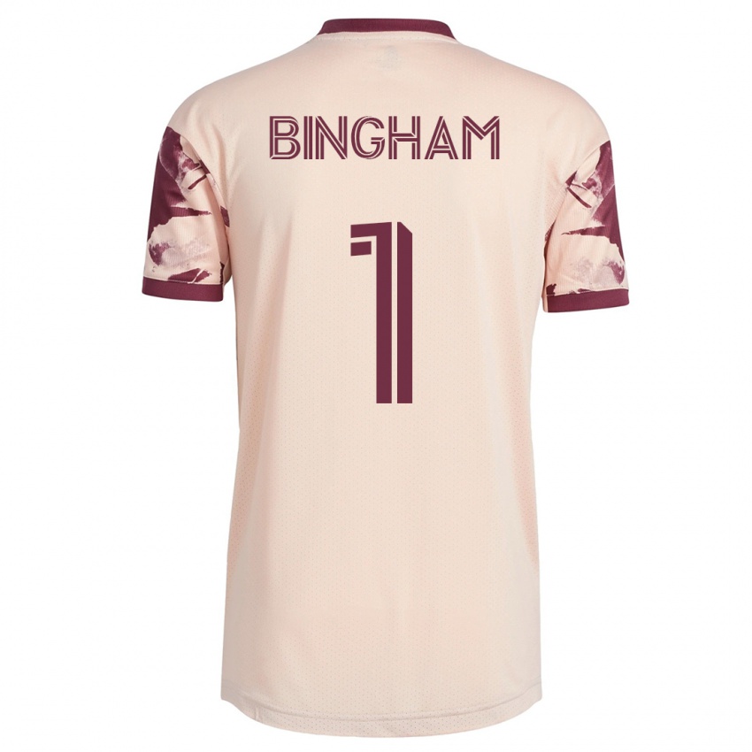 Niño Camiseta David Bingham #1 Blanquecino 2ª Equipación 2023/24 La Camisa