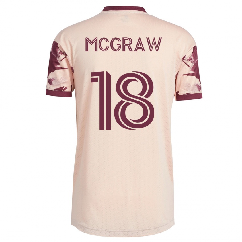 Niño Camiseta Zac Mcgraw #18 Blanquecino 2ª Equipación 2023/24 La Camisa