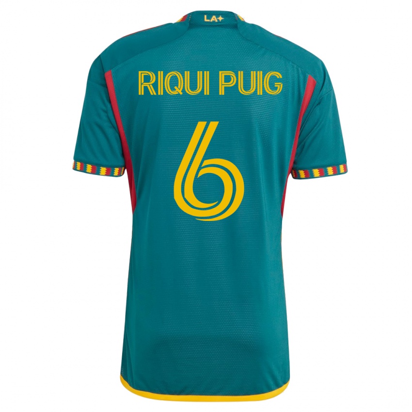 Niño Camiseta Riqui Puig #6 Verde 2ª Equipación 2023/24 La Camisa