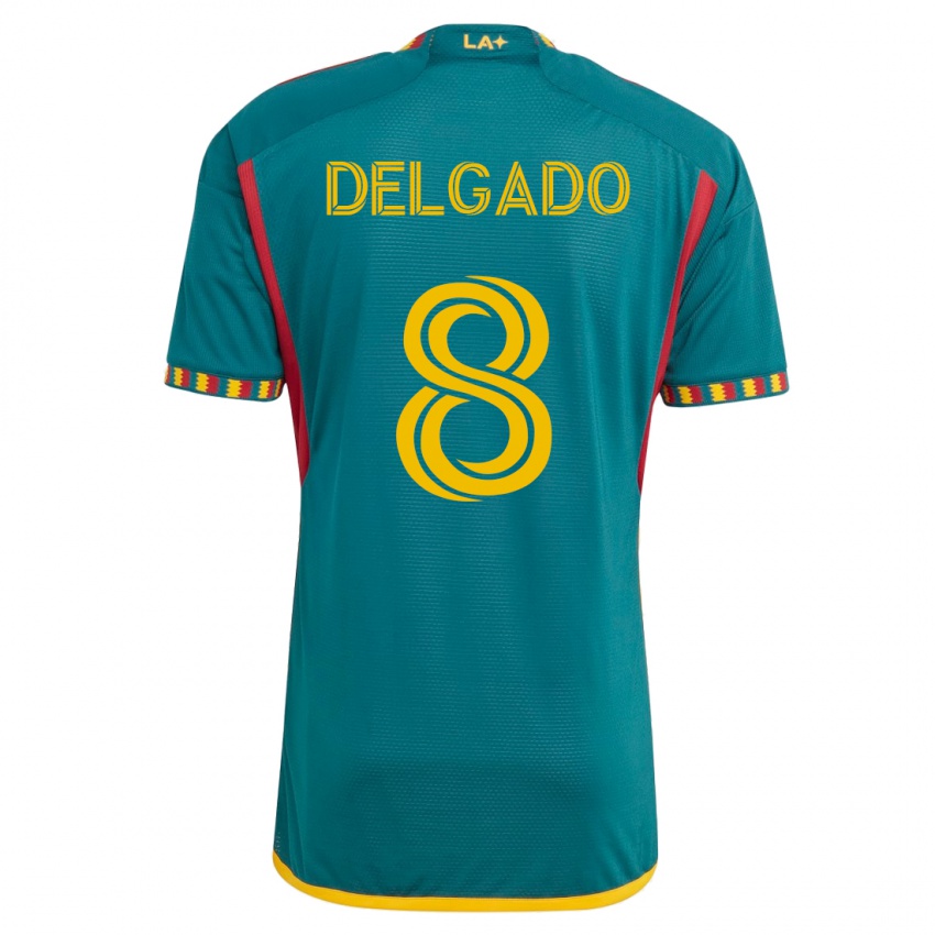 Niño Camiseta Mark Delgado #8 Verde 2ª Equipación 2023/24 La Camisa