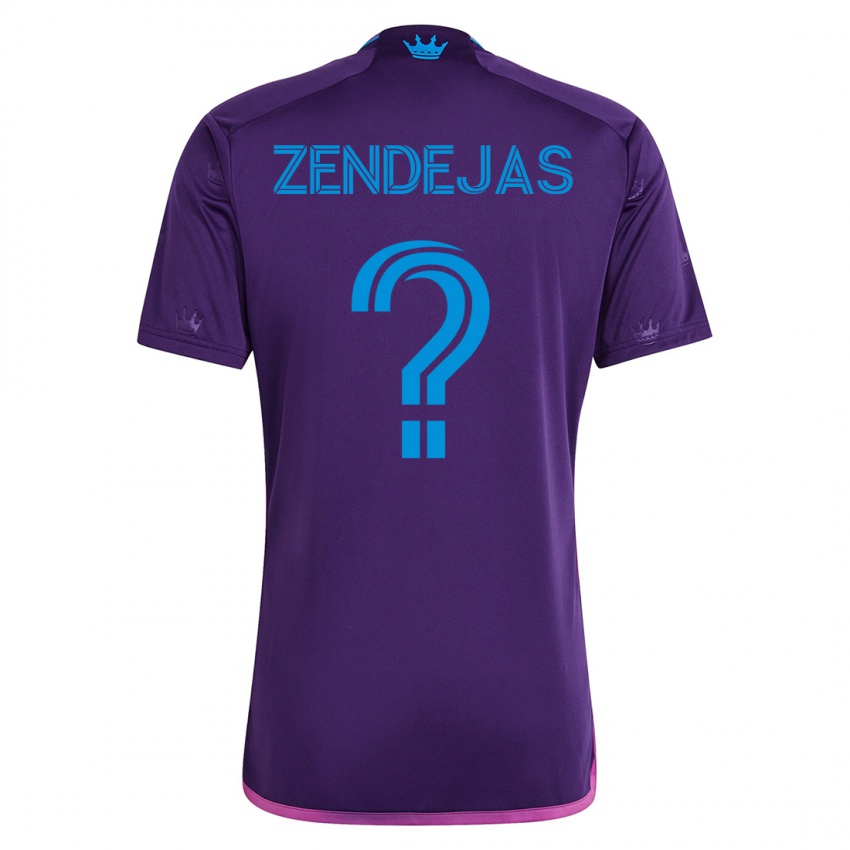 Niño Camiseta Adrián Zendejas #0 Violeta 2ª Equipación 2023/24 La Camisa