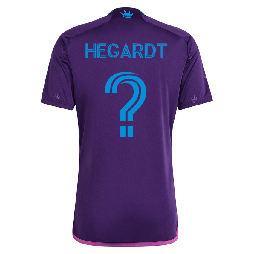 Niño Camiseta Chris Hegardt #0 Violeta 2ª Equipación 2023/24 La Camisa