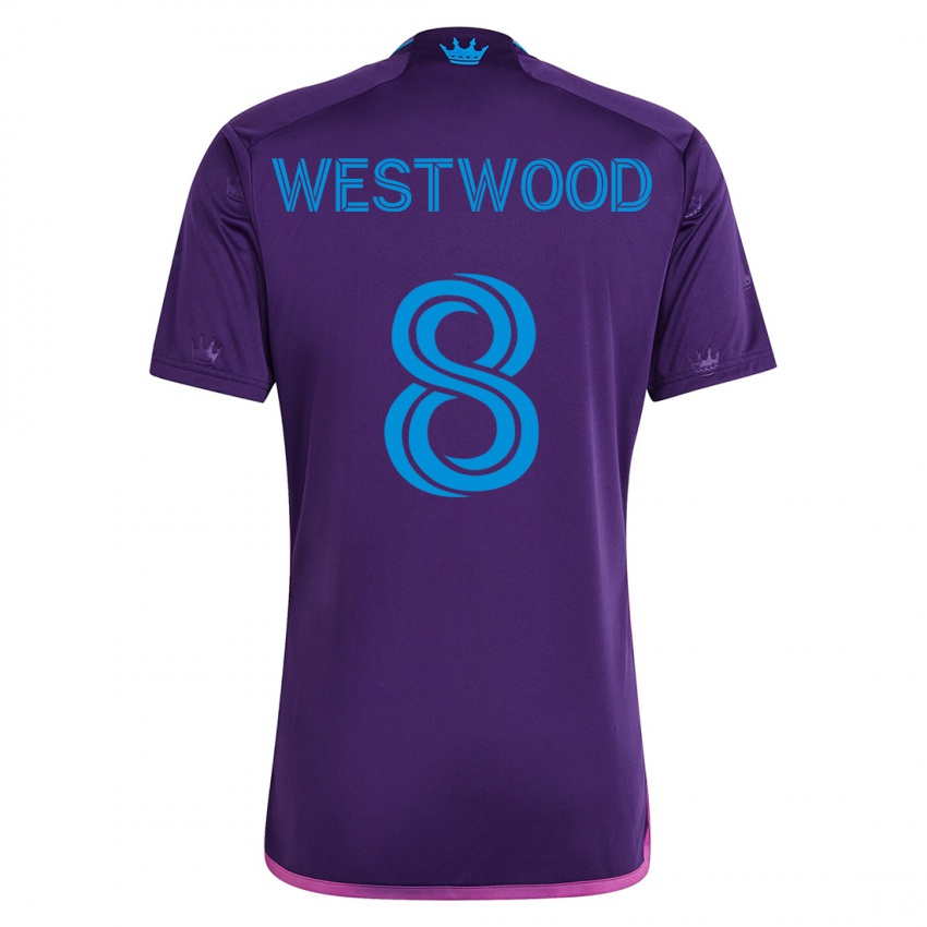 Niño Camiseta Ashley Westwood #8 Violeta 2ª Equipación 2023/24 La Camisa