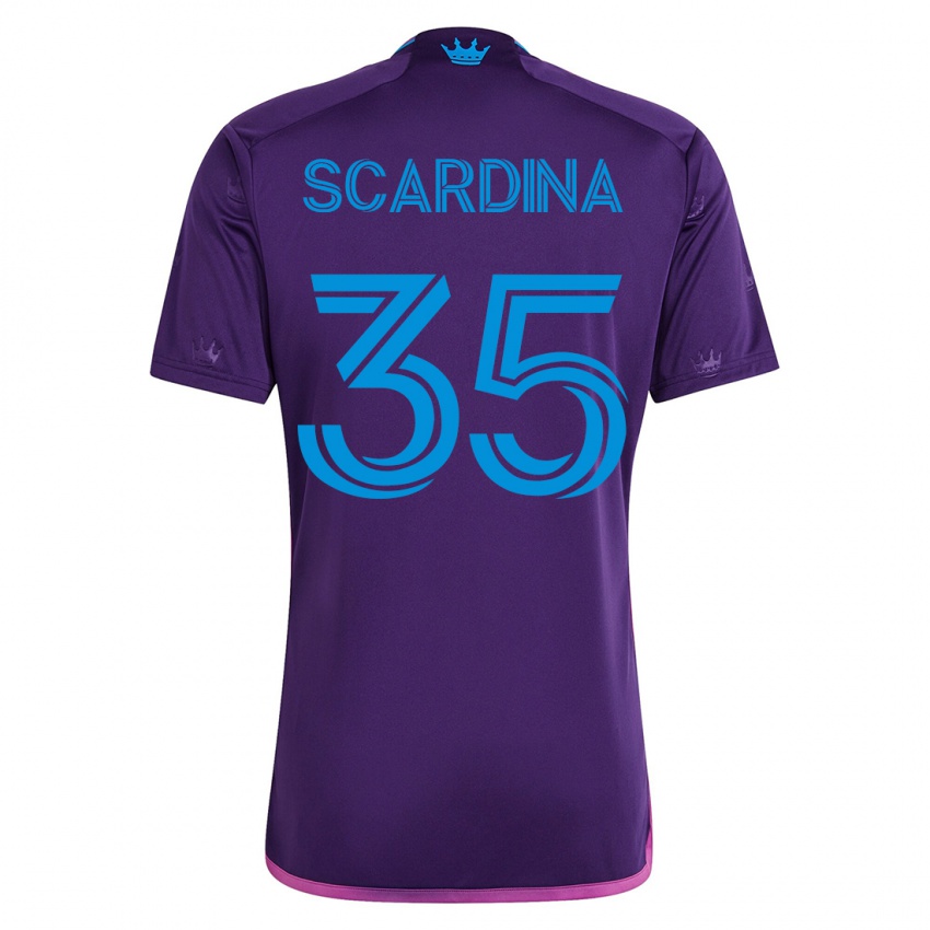 Niño Camiseta Nick Scardina #35 Violeta 2ª Equipación 2023/24 La Camisa