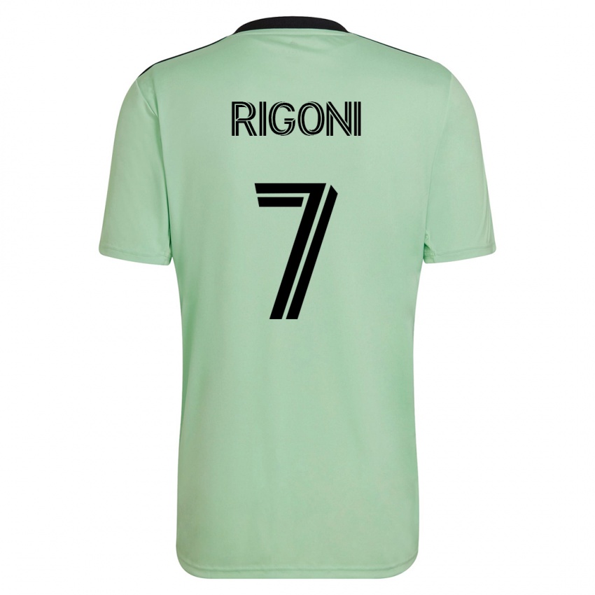Niño Camiseta Emiliano Rigoni #7 Verde Claro 2ª Equipación 2023/24 La Camisa