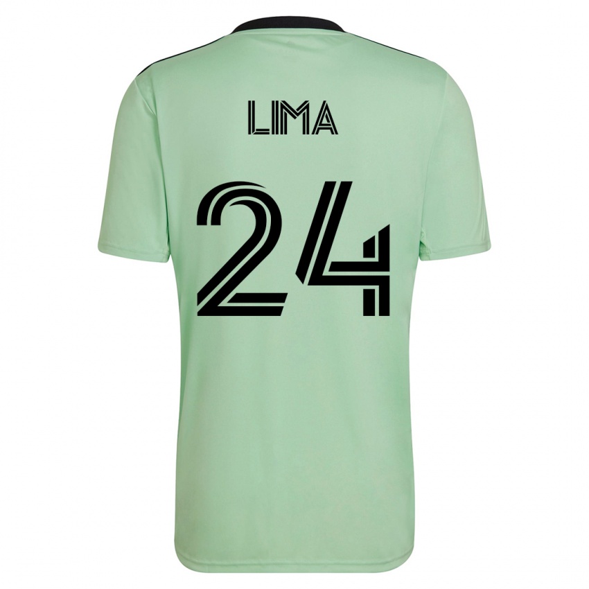 Niño Camiseta Nick Lima #24 Verde Claro 2ª Equipación 2023/24 La Camisa