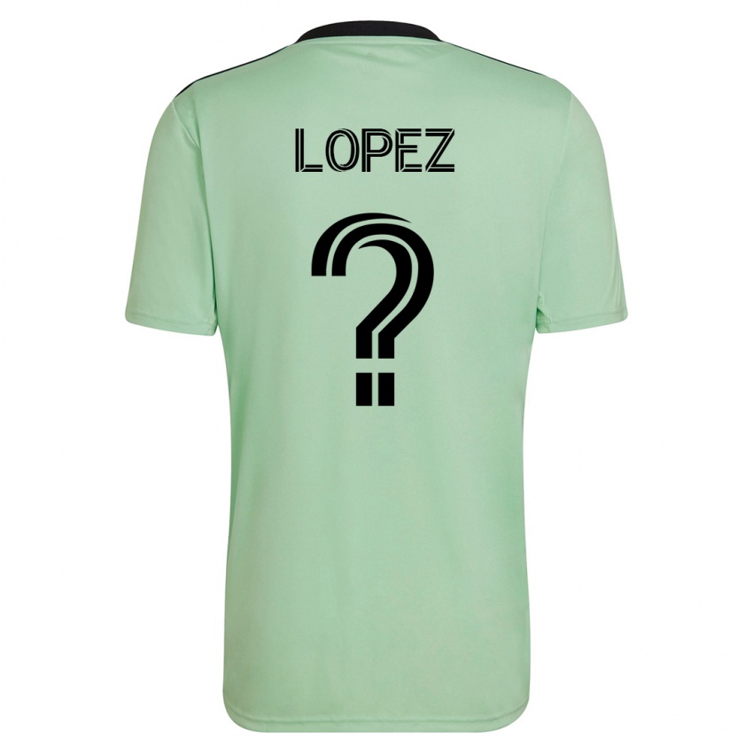 Niño Camiseta Eric López #0 Verde Claro 2ª Equipación 2023/24 La Camisa