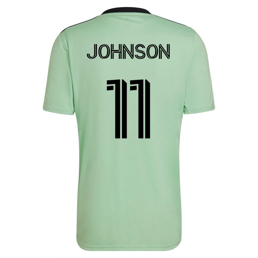 Niño Camiseta Emmanuel Johnson #11 Verde Claro 2ª Equipación 2023/24 La Camisa