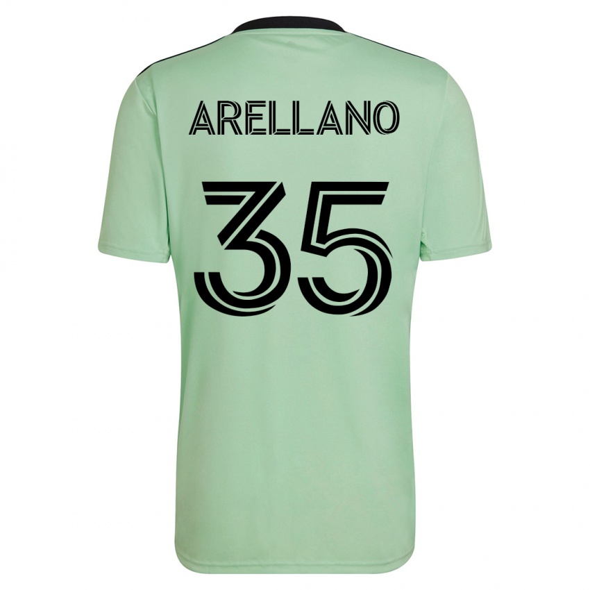 Niño Camiseta Bryan Arellano #35 Verde Claro 2ª Equipación 2023/24 La Camisa