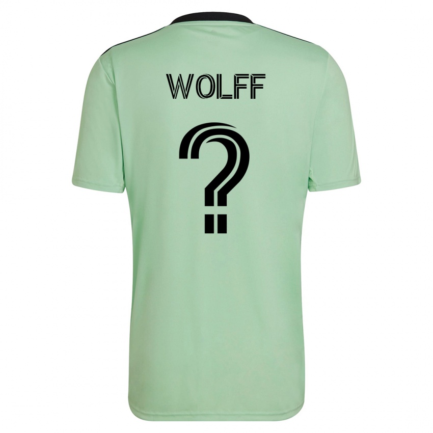 Niño Camiseta Gavin Wolff #0 Verde Claro 2ª Equipación 2023/24 La Camisa