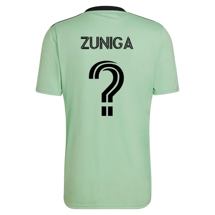 Niño Camiseta Abner Zuñiga #0 Verde Claro 2ª Equipación 2023/24 La Camisa