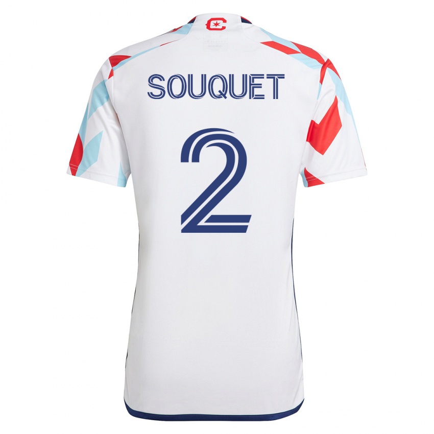 Niño Camiseta Arnaud Souquet #2 Blanco Azul 2ª Equipación 2023/24 La Camisa