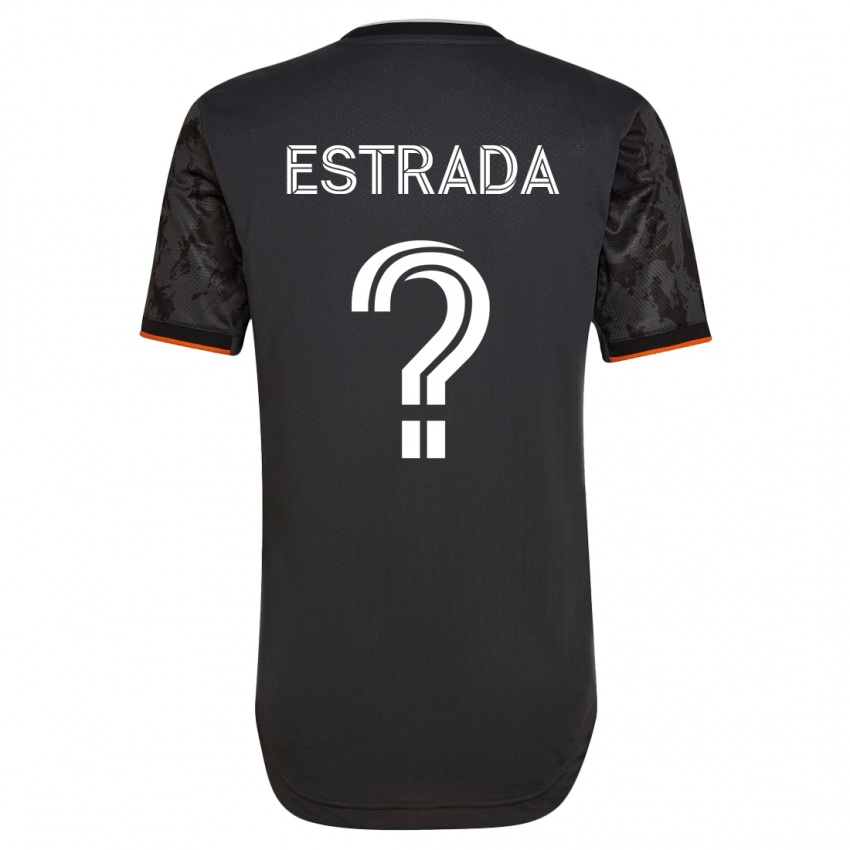 Niño Camiseta Jorge Estrada #0 Negro 2ª Equipación 2023/24 La Camisa