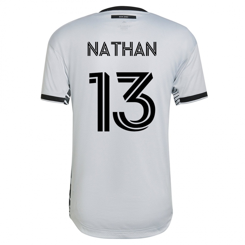 Niño Camiseta Nathan #13 Blanco 2ª Equipación 2023/24 La Camisa