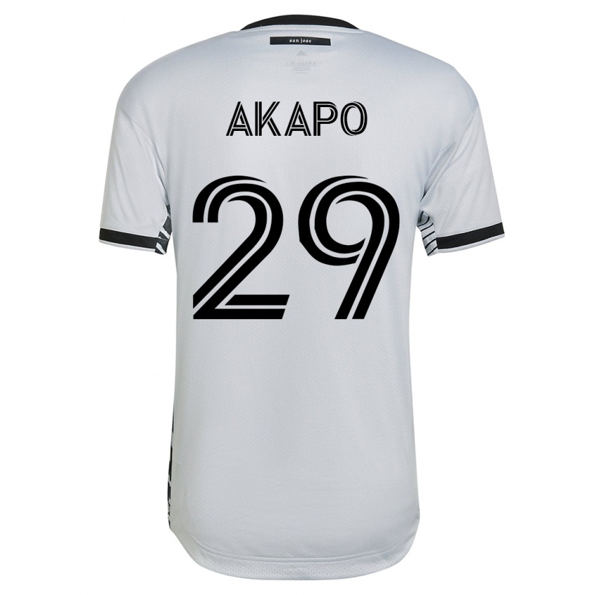 Niño Camiseta Carlos Akapo #29 Blanco 2ª Equipación 2023/24 La Camisa