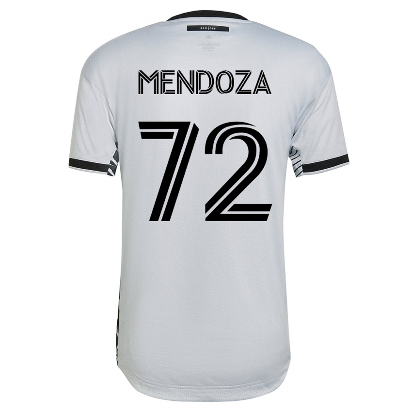 Niño Camiseta Edwyn Mendoza #72 Blanco 2ª Equipación 2023/24 La Camisa